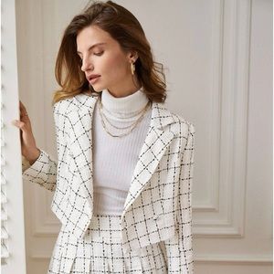 SHEIN | Metallic Tweed Blazer